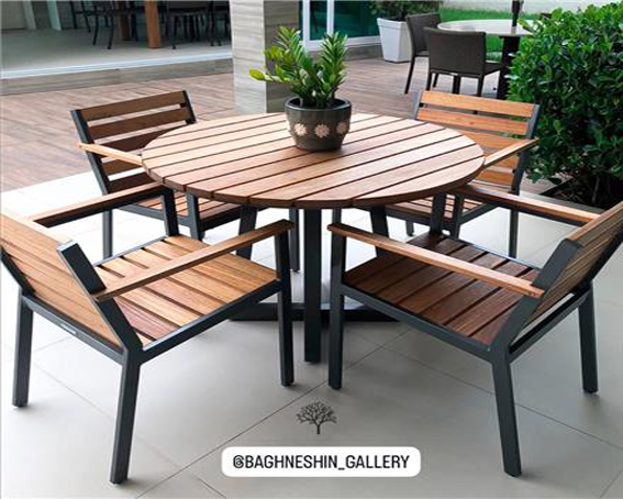 صندلی باغی صندلی چوبی فلزی